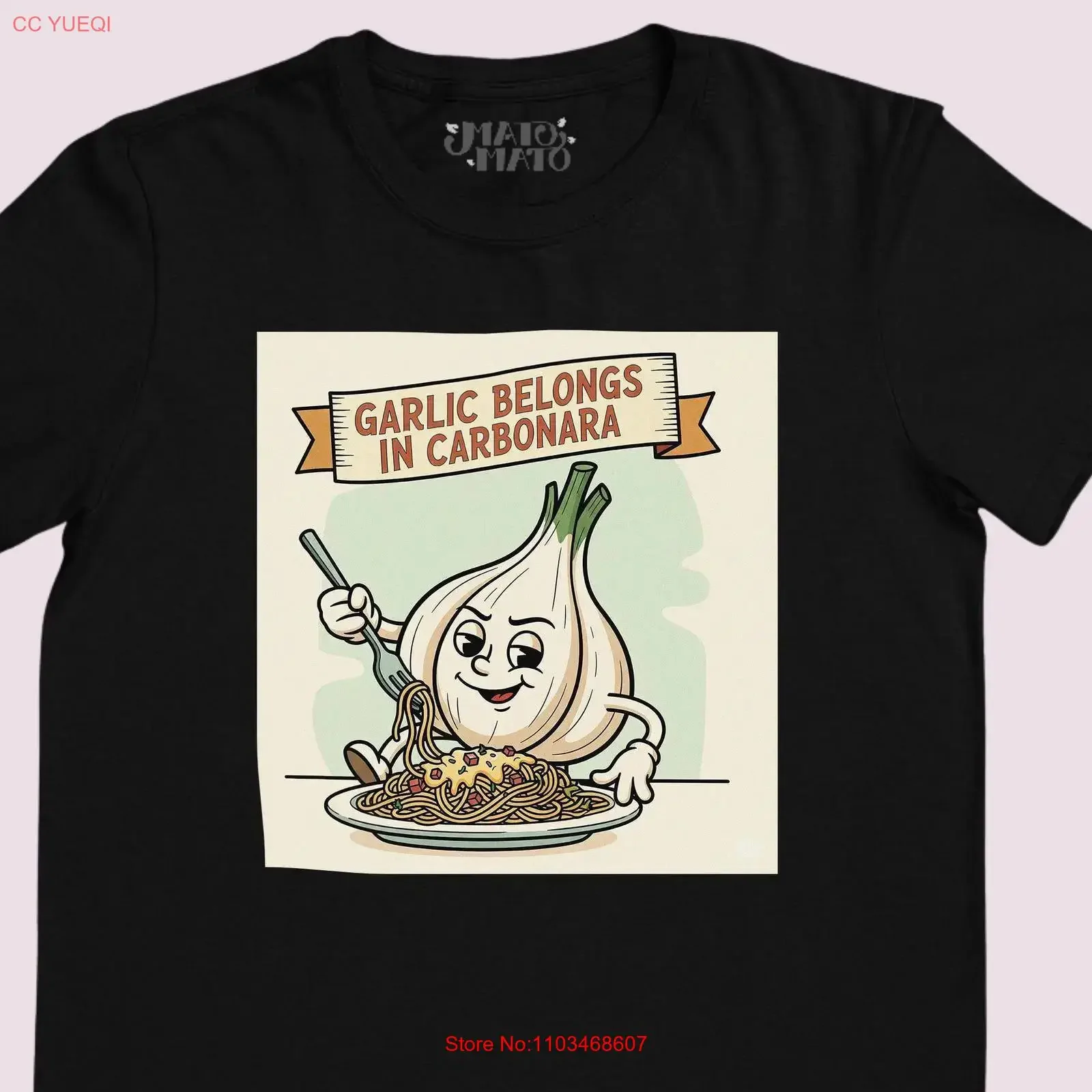 Camiseta divertida de Carbonara con estampado de ajo, humor de chef gourmet, eslogan de pasta, cocinero rebelde, estilo vintage lavado, unisex, versátil