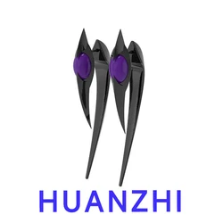 2023 HUANZHI NEW Punk Style Silver Color Zircon Prickles Exaggerated Earrings Jewelry for Men Women Fashion Gift Decoration
