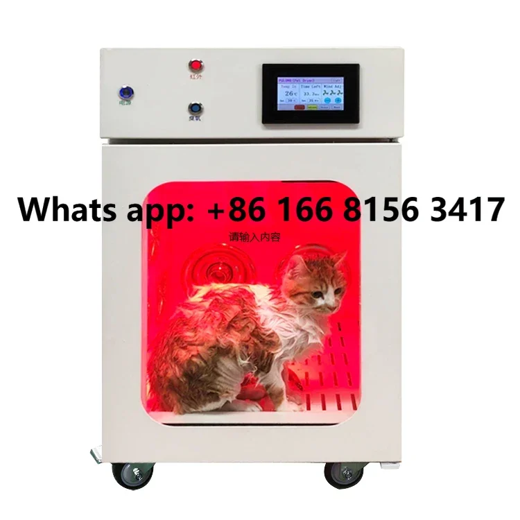 Manufacture automatic pet dog cat animal hair LCD touch control panel dryer room box cabinet dryer