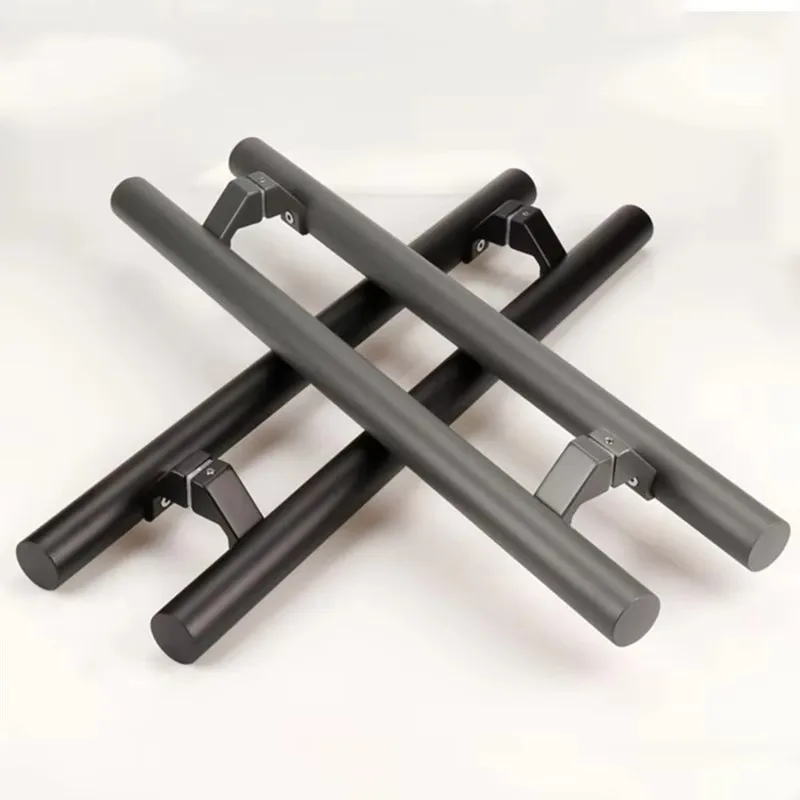 Black Thickened Square Stainless Steel Push Pull Handle, Framed & Glass Door Accessory