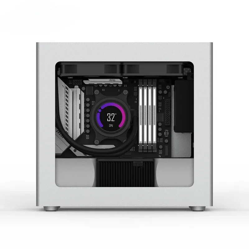 # Hot Sales For Cooj Minister Z18 Side Transparent Version MATX Aluminum Alloy Integrated Shell Direct Plug Water-Cooled ITX Co