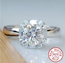 New Fashion Big 5A CZ Zircon Stone 925 Sterling Silver Color Wedding Engagement Rings For Women Best Gift Fashion Jewelry