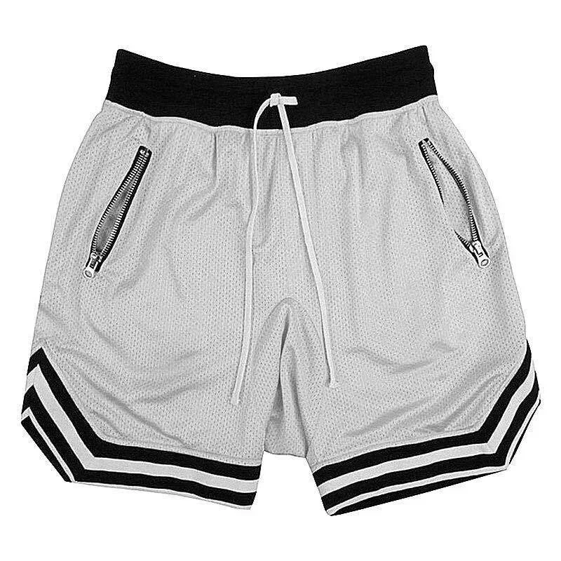 Men Fashion Mesh Breathable Bermuda Shorts for Basketball Fitness Running Muscle Training Casual Outdoor Sports Short Pants