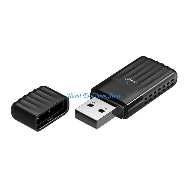 H37F Fast Speed Two Band Wireless Networking Dongle AX900 USB Bluetooth-compatible 5.3 WiFi6 900Mbps for Desktop/Laptop Systems