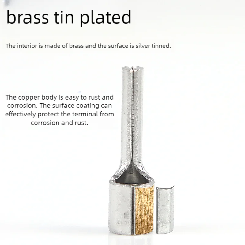 PTN PTV دبوس محطة عارية مضغوطة على البارد كابل نهاية طرفي معزول مسبقًا كابل دبوس الأنف