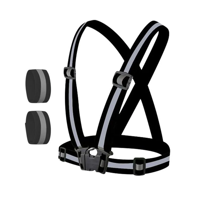 

3PCS Reflective Safety Vest Bicycle - High Visibility Flashing Vest Set, A Safe Night Cycling Equipment