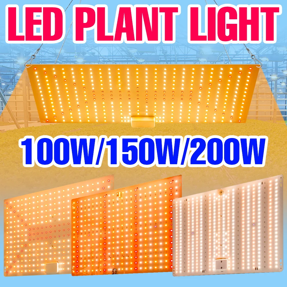 

200W LED Grow Light Full Spectrum IR UV Quantum Board Plant Lamp Indoor Hydroponic Flower Seed Vegetables Growth Box Cultivation