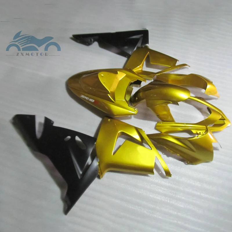 

Upgrade your Motorcycle fairing kits for KAWASAKI Ninja ZX 10R 2004 2005 ABS plastic fairings set 04 05 ZX10R golden bodyworks