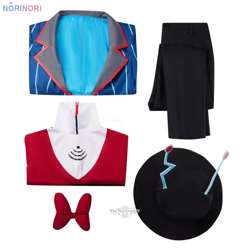 Mr. Vox-disfraz de Anime Hazbin Vox para hombre, ropa de demonio aterrador, Voxy uniforme, Cosplay de Hotel, fiesta de Halloween