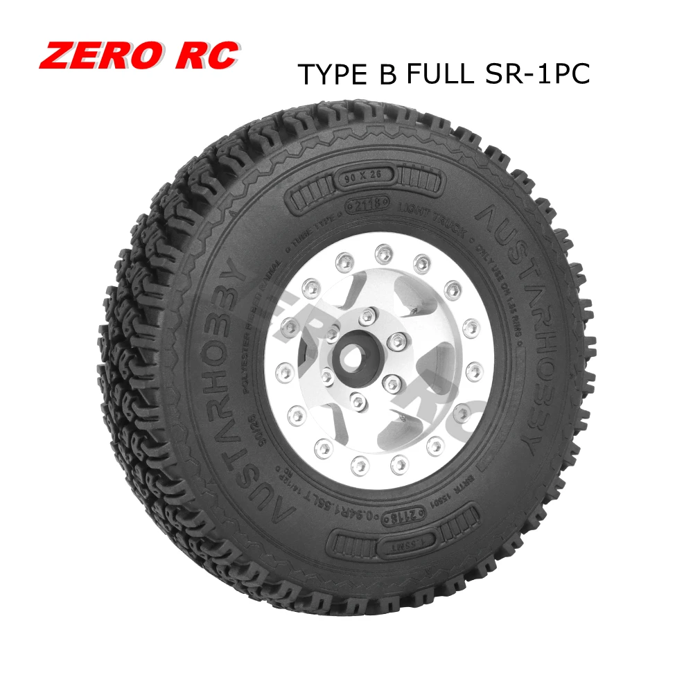 合金 6 スポーク 1.55 ビードロック ホイール + ソフトタイヤ 1/10