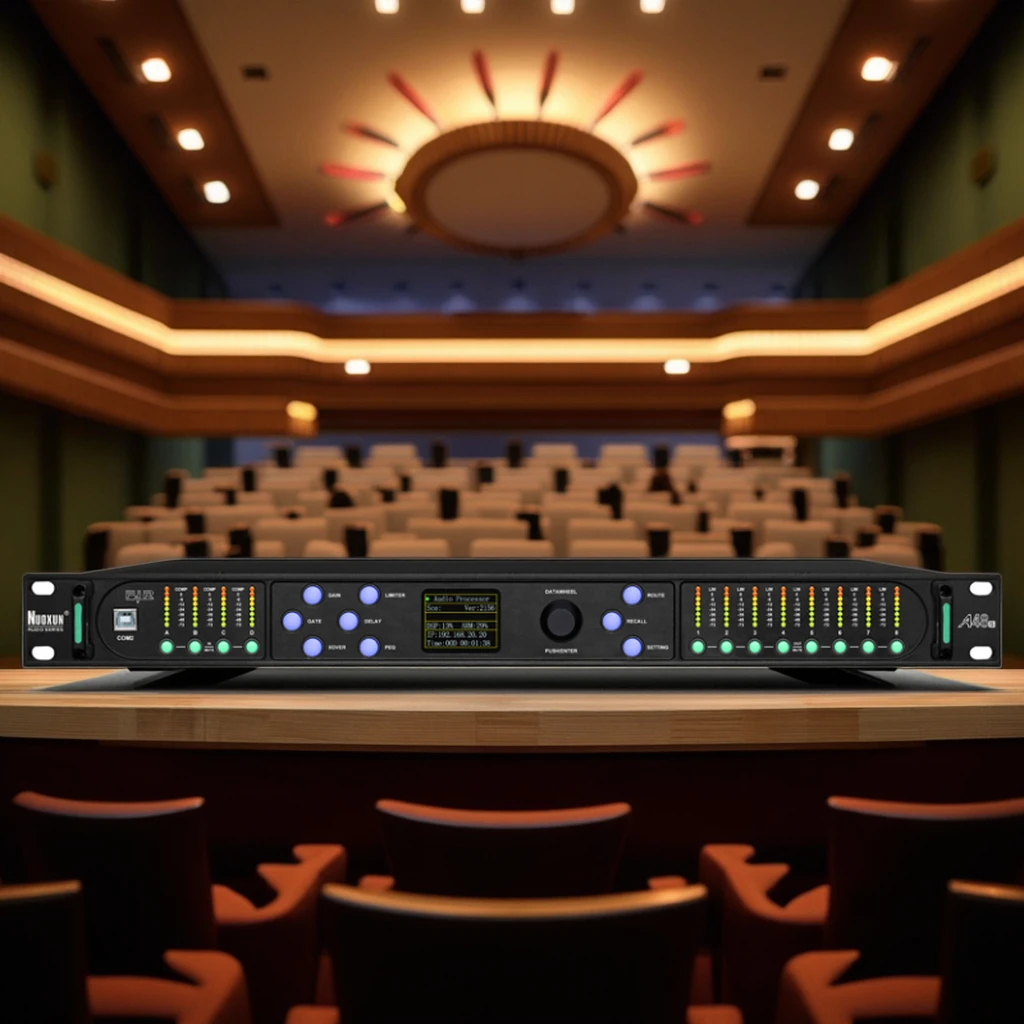 4 In 8 Out 96K FIR Auto EQ Processor Metal Body Stage PA Live Sound Equipment
