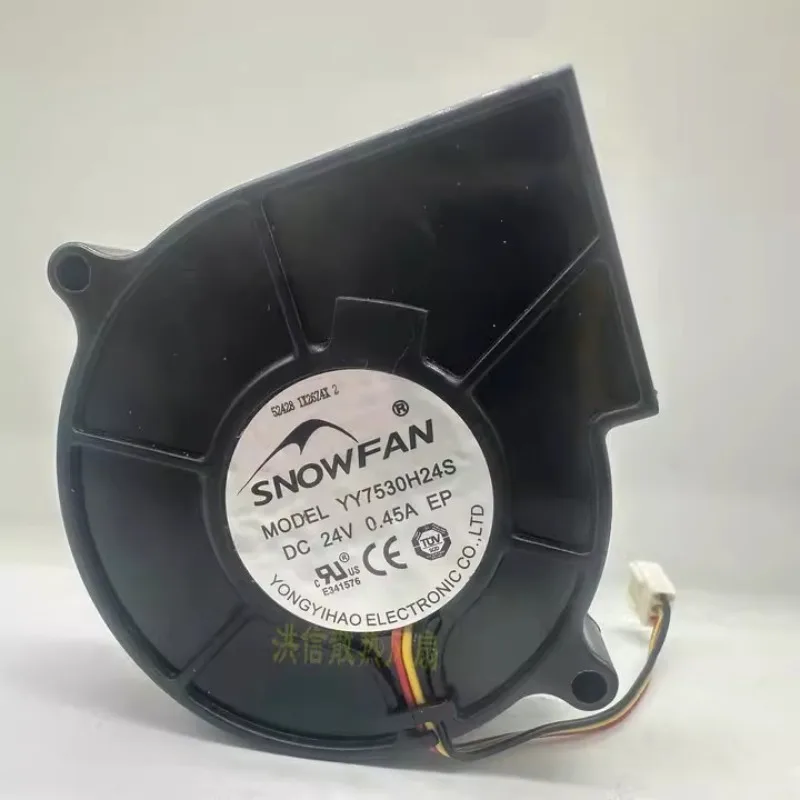 Original NEW CPU Cooler Fan for SNOWFAN YY7530H24S 24V 0.45A IP68 Waterproof Turbofan Blower 75*75*30MM