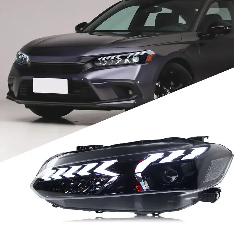 

Suitable for 22-23 11th generation Civic headlight assembly modified LED lens daytime running light streamer turn signal