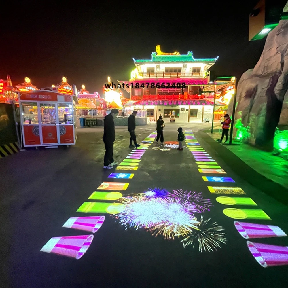High Definition Full Color Adjustable Interactive Outdoor Floor Projection Children Advertising Entertainment