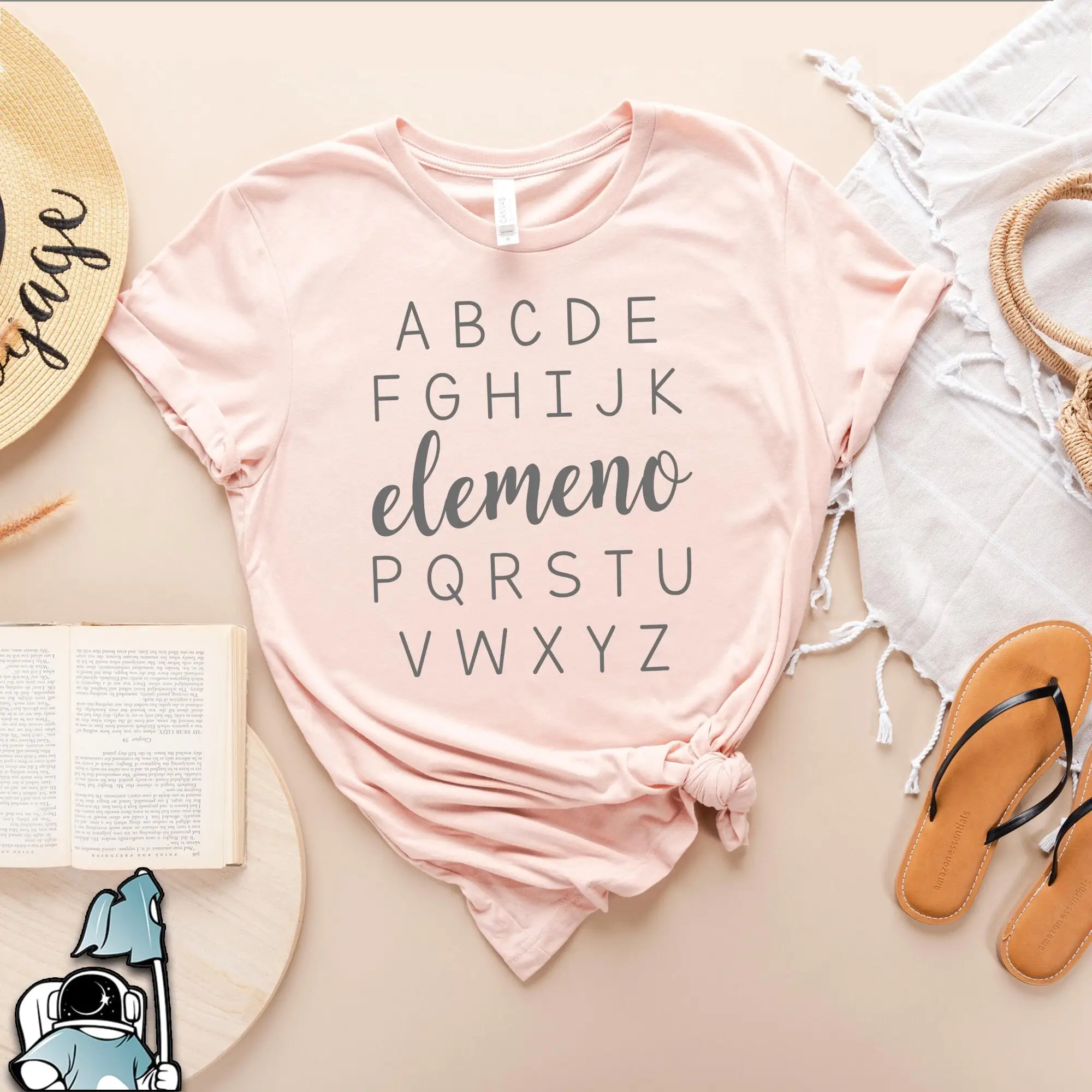 Футболка с буквами алфавита Elemeno для учеников дошкольного возраста