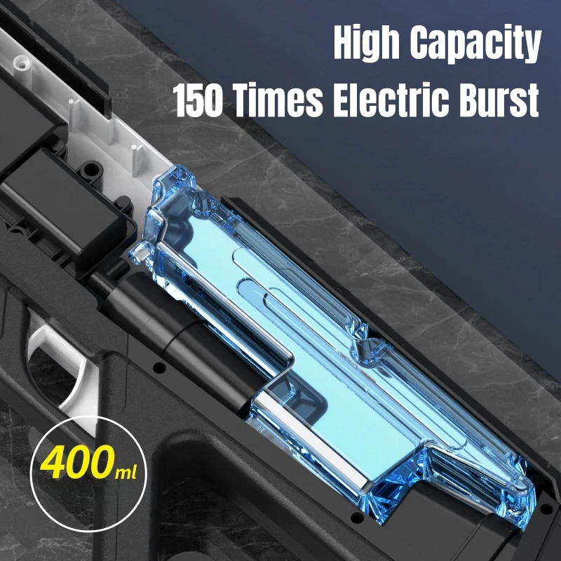 Pistolet à eau électrique pour enfants, jouets d'été, jeux de piscine de plage en plein air, jouet pour adultes et enfants, haute pression, absorbe l'eau automatique