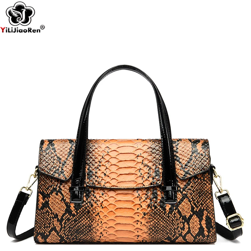 Luxury Crocodile-print Handbag Women Fashion Leather Shoulder Bags Designer Large Capacity Tote Ladies Crossbody Messenger Bag