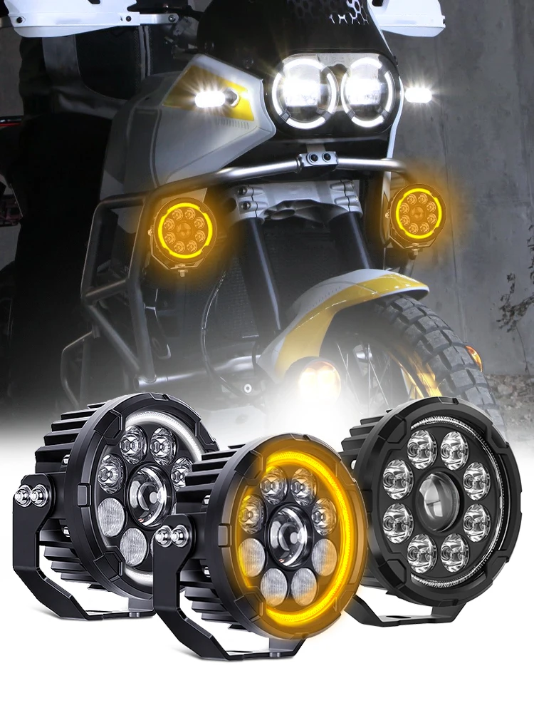 UNISHINE 5-calowa lampa robocza LED, światła przeciwmgielne dalekosiężne i bliskosiężne, lampa do jazdy dla BMW R1200GS R1250GS F800 F850 F900, motocykli, SUV-ów, ATV, UTV, ciężarówek, do użytku — 2