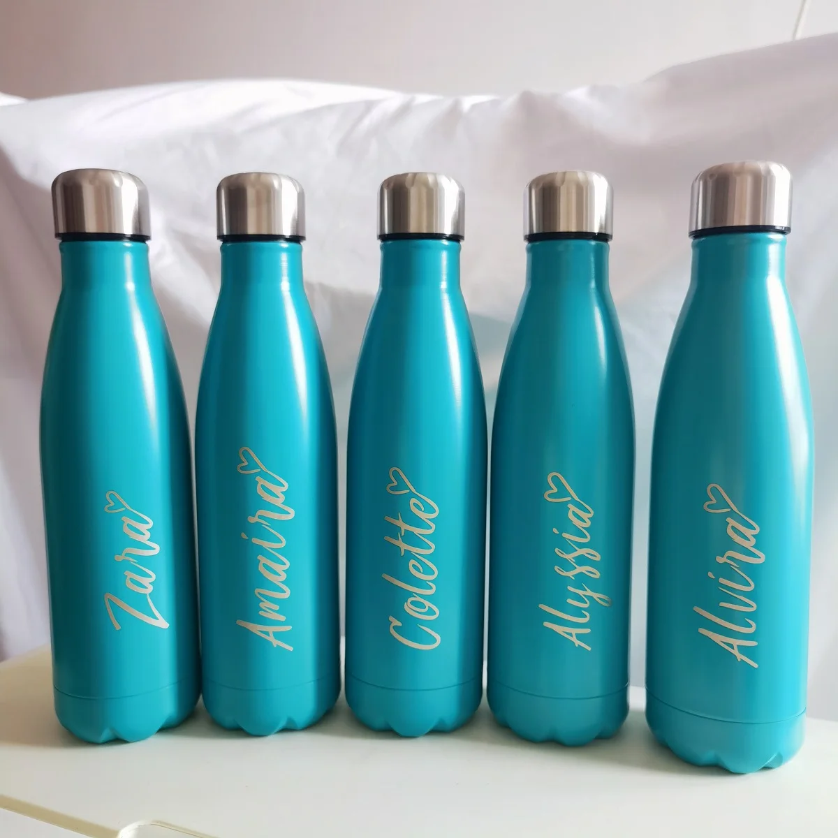 17oz Stainless Steel Water Bottle with Name,Double Wall Vacuum Bottle,Women Men School Cycling Gym Sport,Customize Birthday Gift