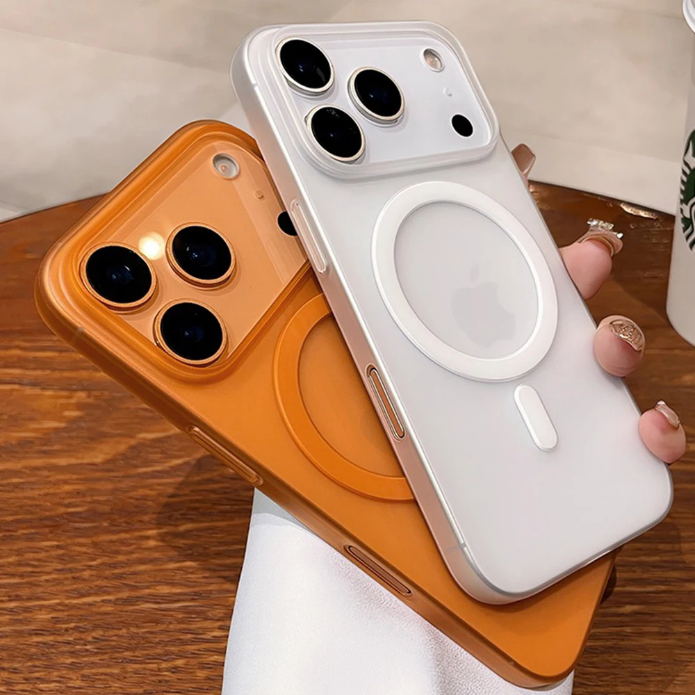 Männer Frauen Slim Matte Ultra Thin PC Magsafe Hülle für IPhone 17 Pro Max 17 Air Wireless Charge Cover für IPhone 16 15 Pro Max Plus