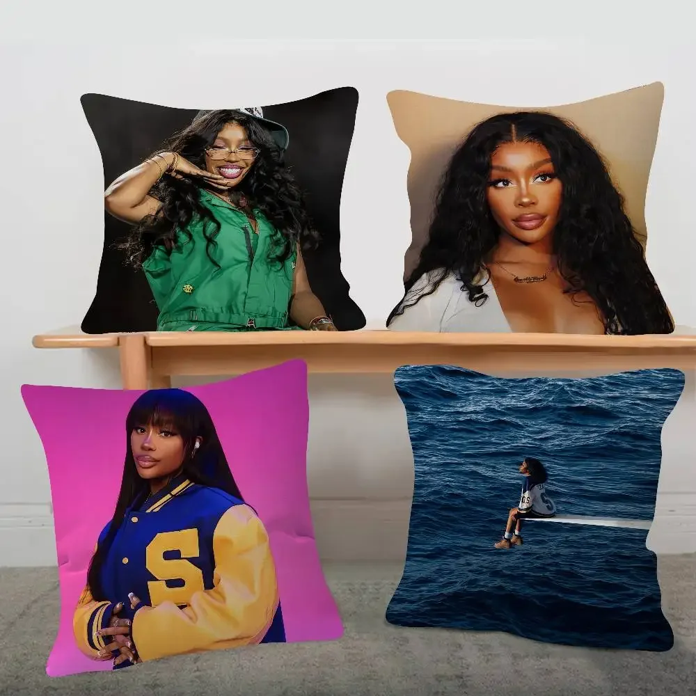 Singer SZA Cute Cartoon Two-dimensional Pillowcase Bedroom Sofa Cushion Cover Nap Pillow Cover