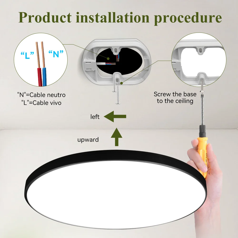 모던 LED 천장 조명, 고정장치 방수 욕실 조명, 주방 침실 거실 실내 조명, 85-220V