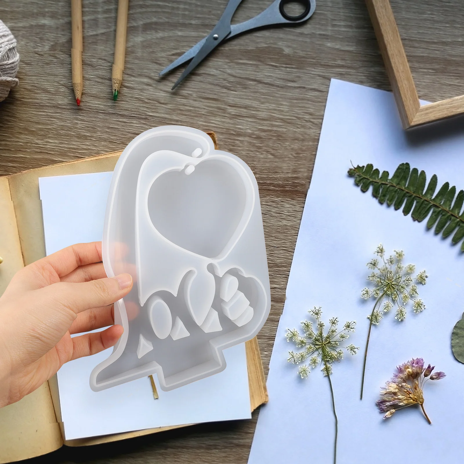 

1Set Silicone Heart Photo Frame Mold Flexible DIY Resin Casting Craft Creative Picture Frame Mould for Gift Handmade Supplies