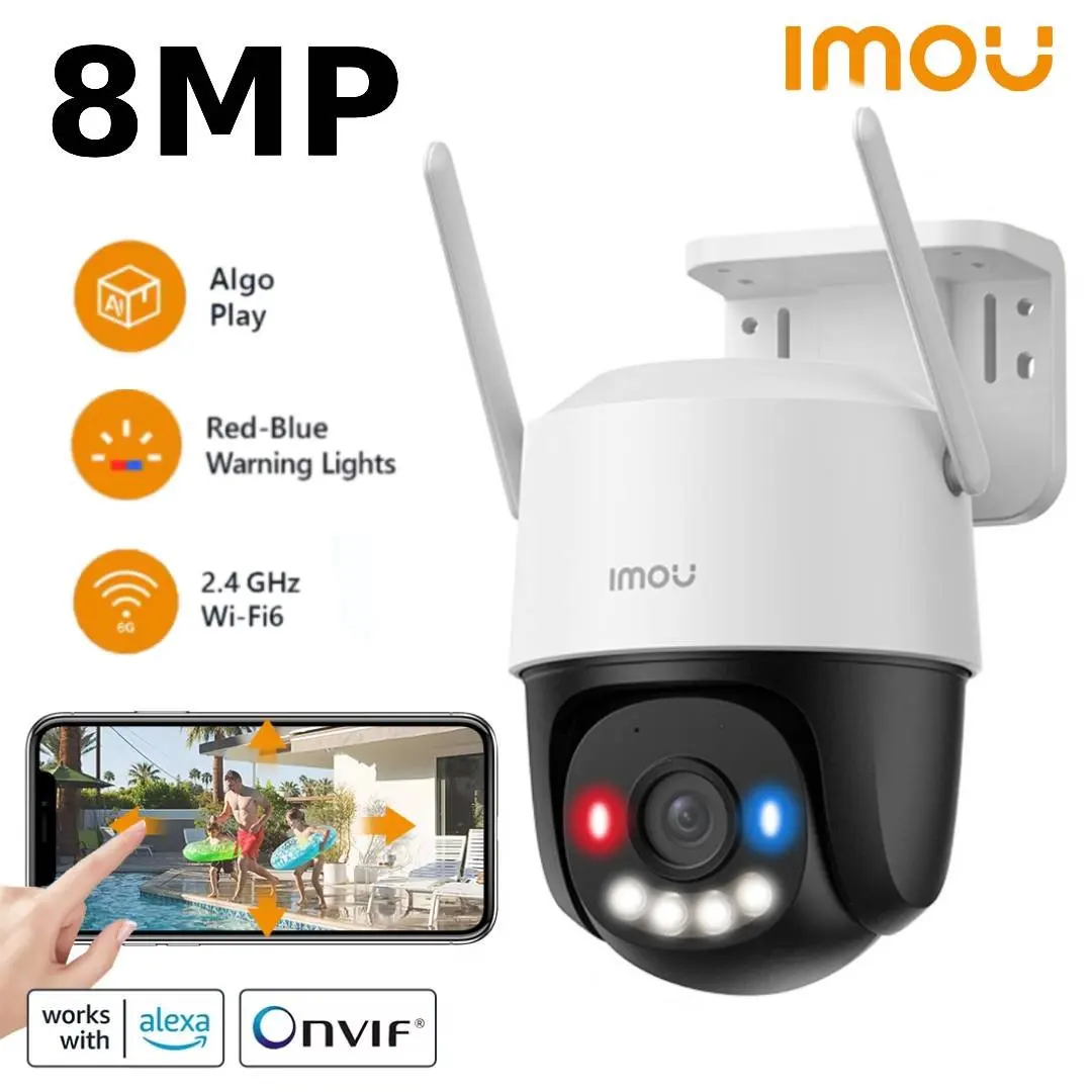 Cámara de Seguridad WiFi Color Rojo 8MP