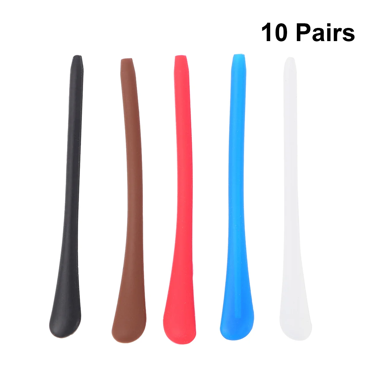 

10 Pair Nose Pads for Glasses Silicone Leg Sleeve Flat Mouth Frames Replacement Temple Cover