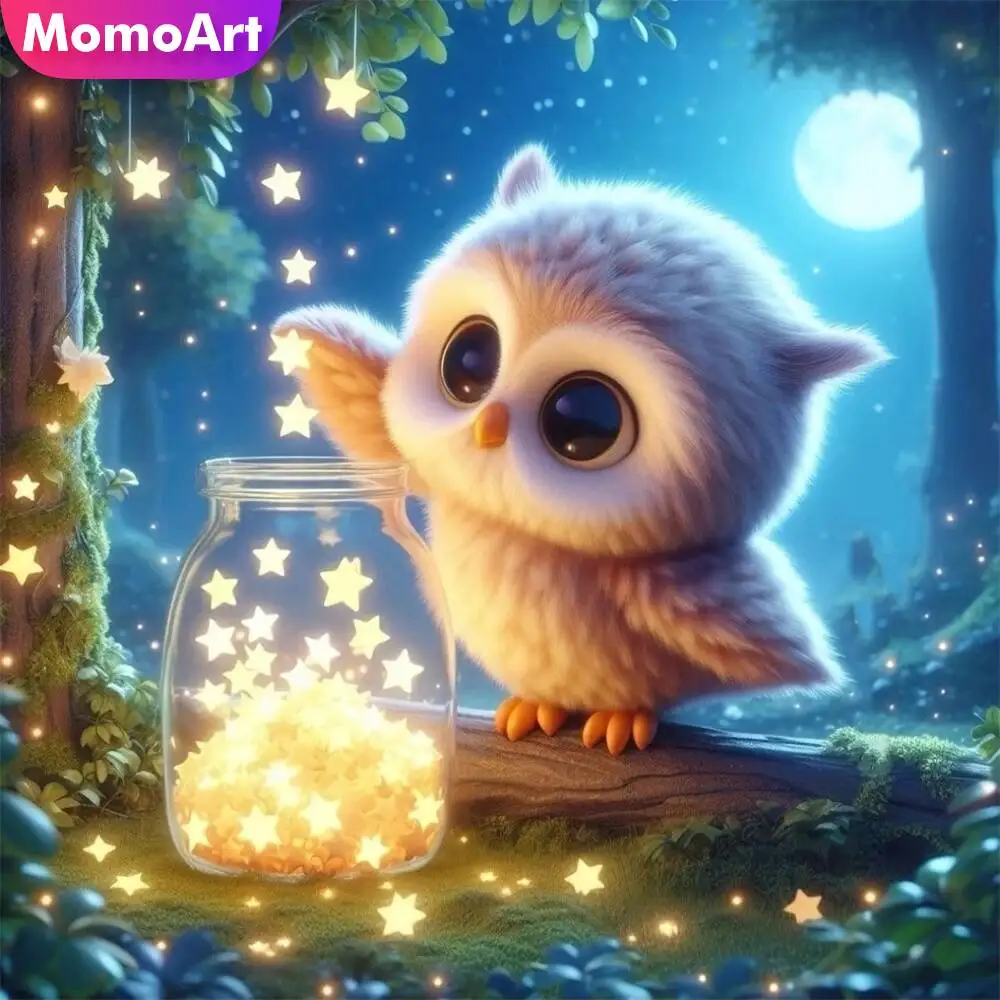 Momoart Bär Diamant Mosaik Tier voller Runde Diamant Malerei Mond Stickerei neue Ankunft handgemachte Hobby