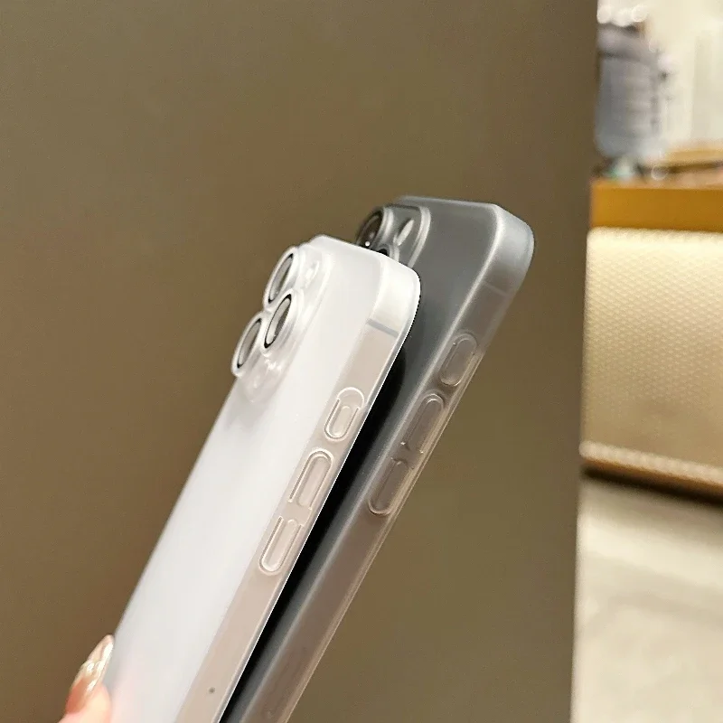 Luxury Natural Titanium phone case for iphone 16 15 14 13 Pro Max 16 Plus All inclusive Cover Shockproof Bumper