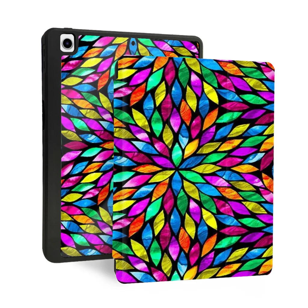 

Turquoise Purple Yellow Mandela Geometric For iPad Case For iPad 10th Pro 9 8 7 For iPad Air 5 4 3 2 Mini 6 10.5 cover