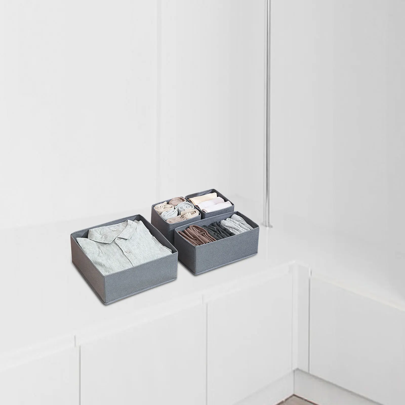 

6 шт., органайзер для нижнего белья, коробка для хранения одежды, прочная конструкция на молнии для спальни, шкафа, решения для хранения