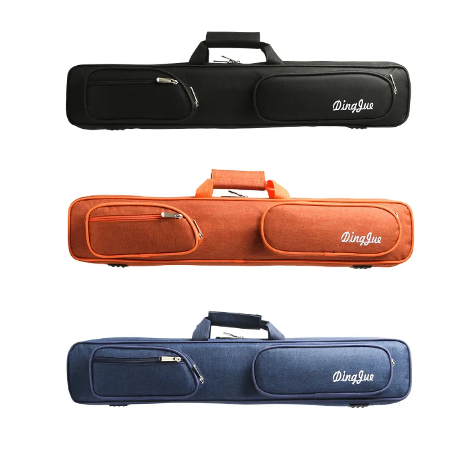 

Мягкий чехол для бильярдного кия с плечевым ремнем, подарочный портативный чехол с внешними карманами для переноски 1/2 органайзера для сумки для кия для снукера