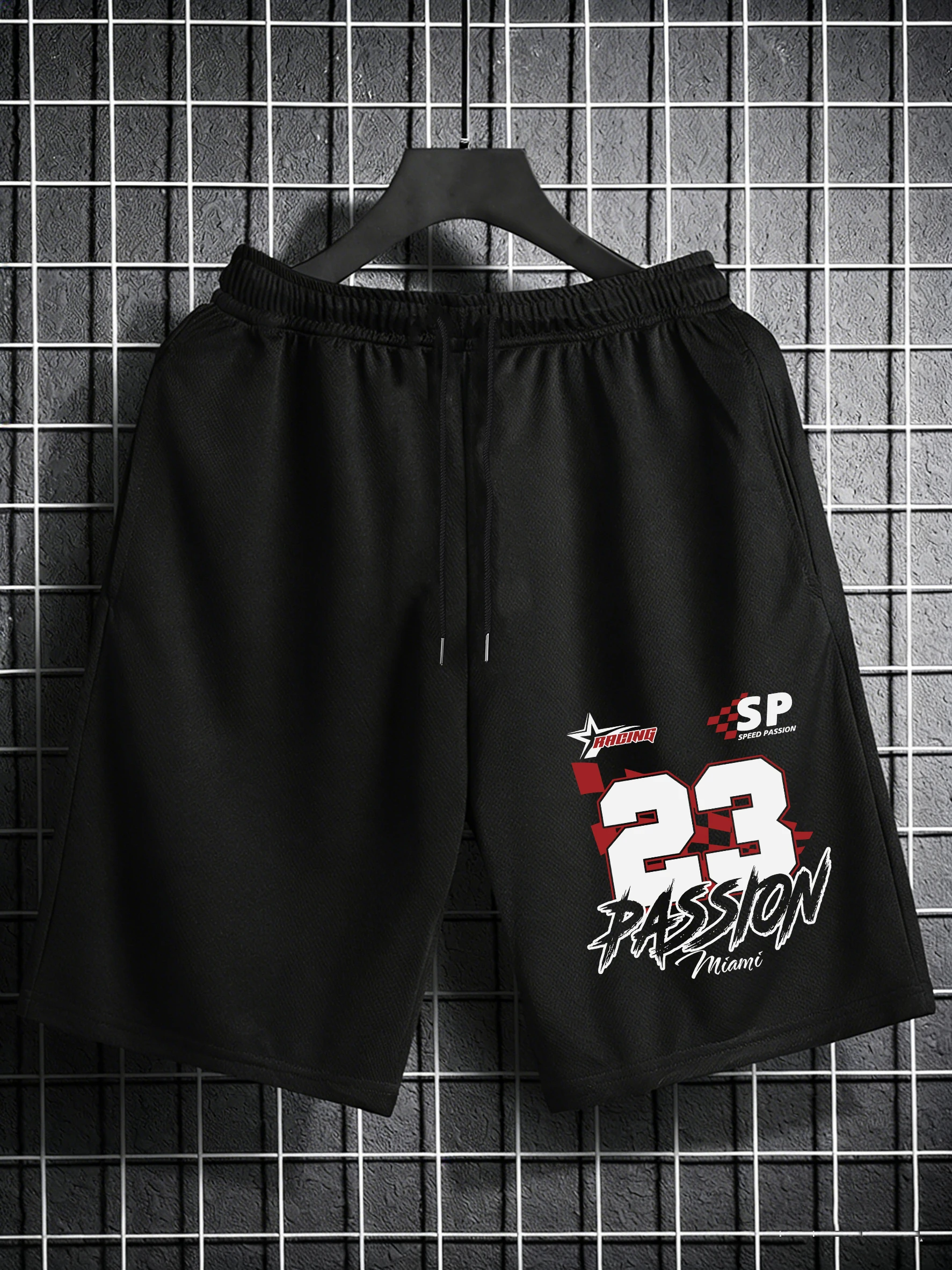 

Passion Number 23 Printing Men'S Shorts Pocket Drawstring Pant Loose Fashion Pants Breathable Summer Gym Swimming Trunks