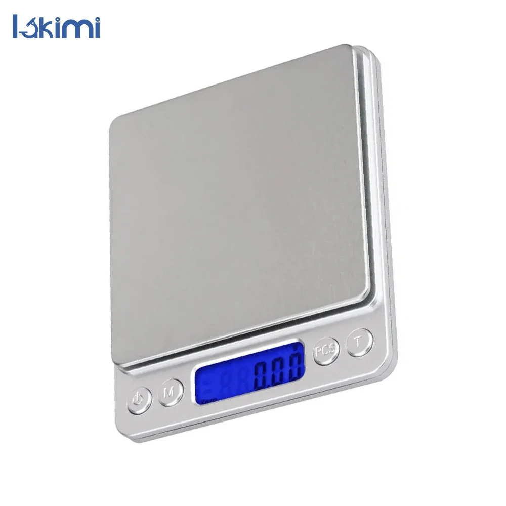 

Digital Scale 500g 0.01g Electronic Weight Scales - Jewelry Scale 3kg 0.1g, Kitchen Balance with 2 Trays LA-AA95