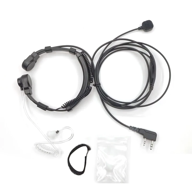 Throat Mic Walkie-Talkie Headset Transceiver For Walkie-talkie PTT Laryngophone Earphone For TYT Baofeng UV-5R BF-888S RT5R H77