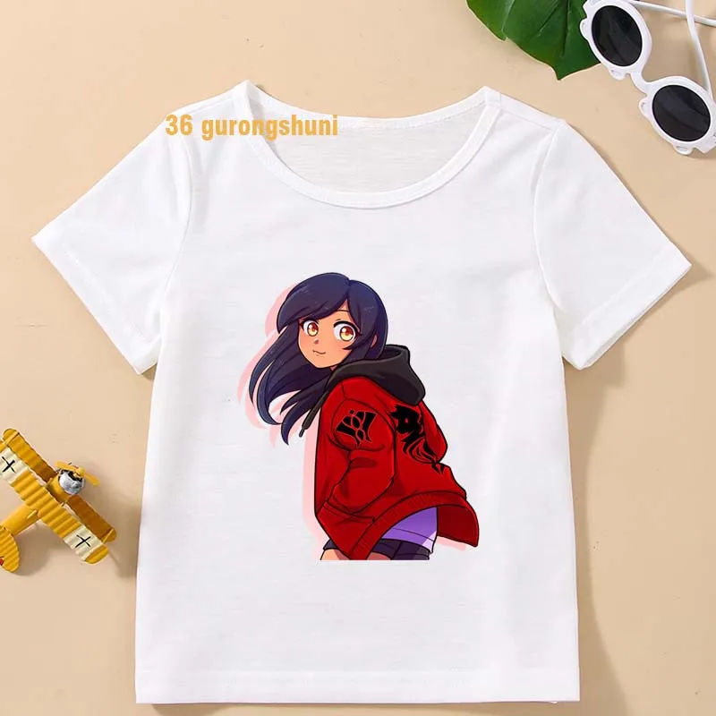 T Shirt For Girls Clothing Children Tshirt Girl cartoon Aphmau Graphic T Shirts Kids Clothes Boys t-shirts summer Short Sleeve