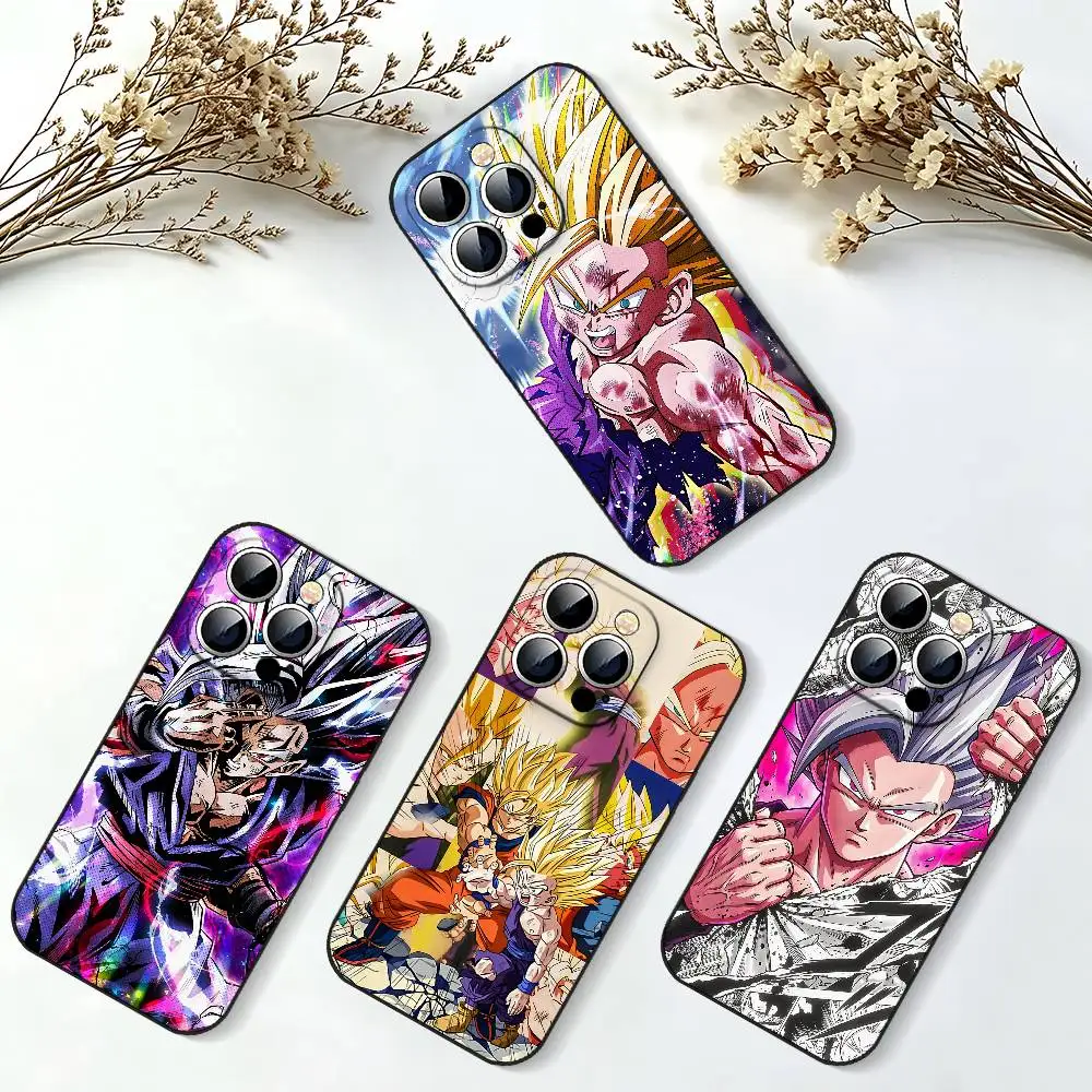 Dragon Ball Gohan Slim Black Shockproof Phone Case For IPhone 17 16 15 14 13 12 11 X XR XS Max Pro Max Plus Mini view 2