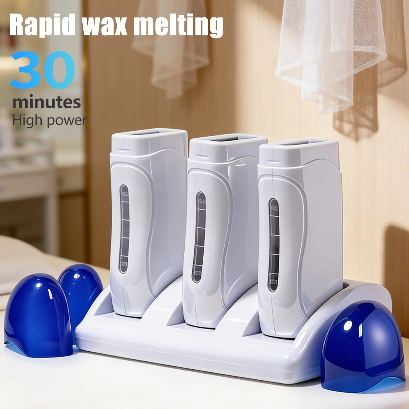 Electric Waxing Warmer for Hair Removal Portable Salon Hot Melt Hard Wax Warmer Home Wax Heaters Suitable for Both Men and Women - view 3
