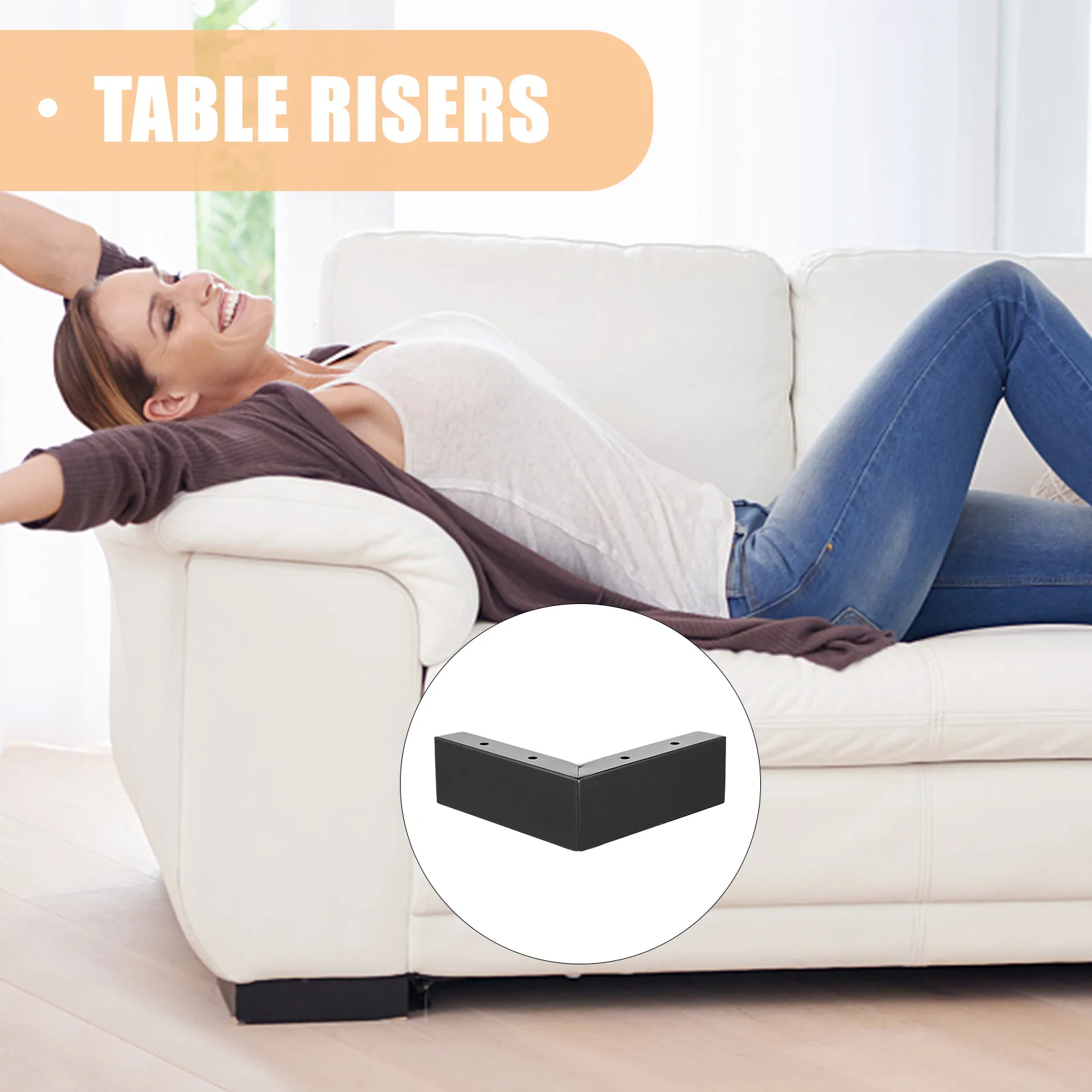 

1Set Furniture Pads Bed Risers Heavy Duty Lifts for Hardwood Floors Prevent Sliding Shaking Tilt Wear Noise Damage