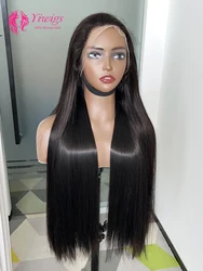 250 Density Super Double Drawn Bone Straight Hd Lace Human Hair Wigs Vietnam Wear And Go Glueless 13x4 Lace Frontal Wig