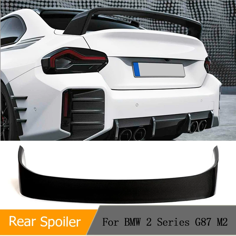 Car Rear Trunk Spoiler For BMW 2 Series G87 M2 G42 Coupe 2020-2022 Dry Carbon Rear Trunk Spoiler Wing Lip