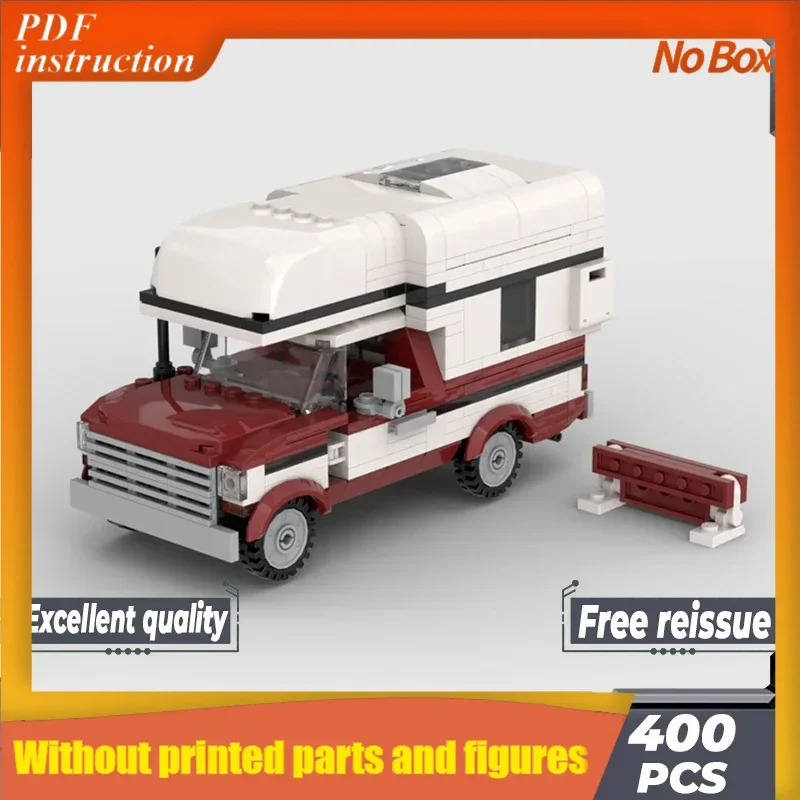 

City Car Model Moc Building Bricks 1979 F150 And Camper Car Technology Modular Blocks Gifts Toys DIY Sets AssemblyChristmas