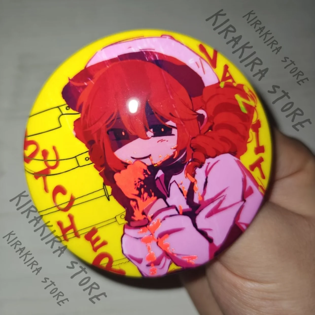 

Hallowmas Kasane Teto Acrylic Standing Sign Anime Cosplay Double Flash Laser Badge Ornament Emblem Breastpin Christmas Xmas Gift