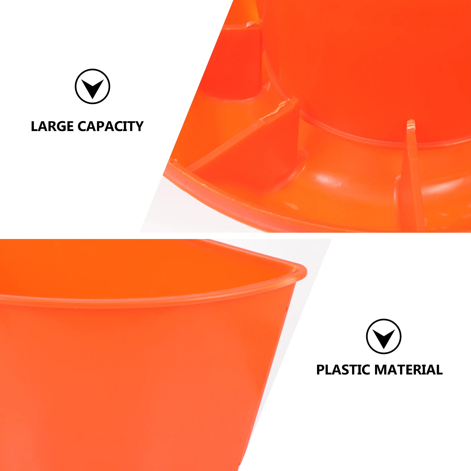 

Plastic Pig Feeding Trough Thicken Anti-Rust Livestock Manger For Piglet Farm Supply Hanging Wall Feeder Compartment Pig Bowl