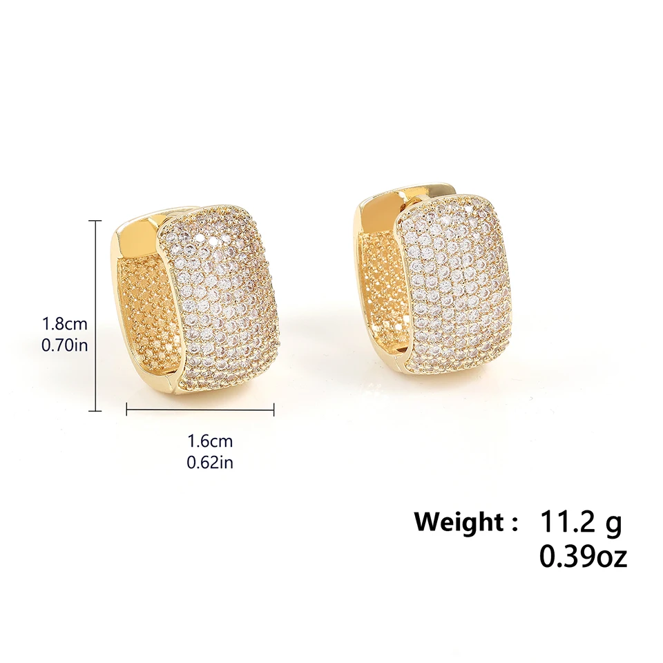 1 زوج شعبية الزركون أقراط للنساء مطلي الأسود الأذن هوب الزفاف الذكرى حفلة خطوبة مجوهرات هدايا العيد #6