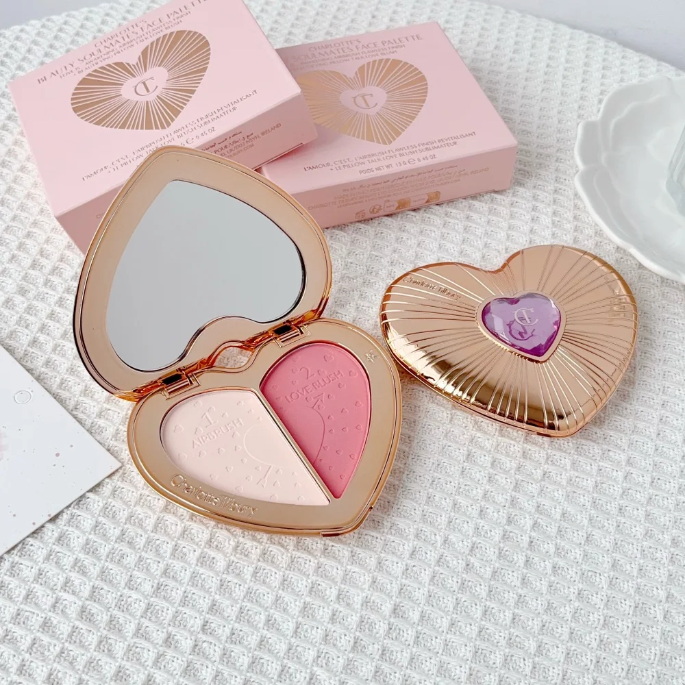 Charlotte Tilbury Airbrush Flawless Finish Makeup Finishing Powder Pillow Talk Beauty Soulmates Face Palette CT Beauty Cosmetics - view 2