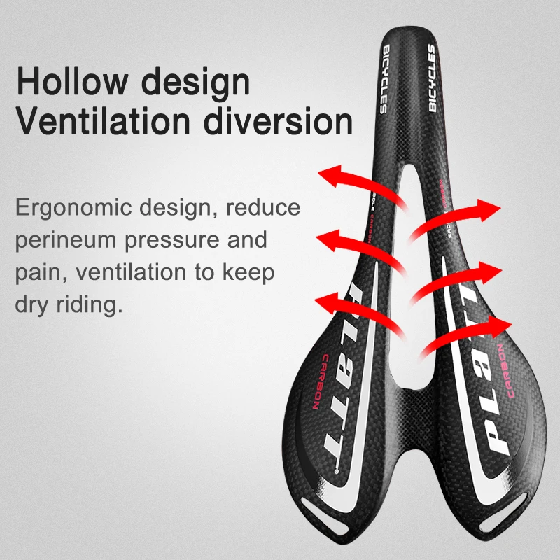 Full Carbon MTB Saddle Lightweight Durable Bike Seat for Road And Mountain Biking - view 4