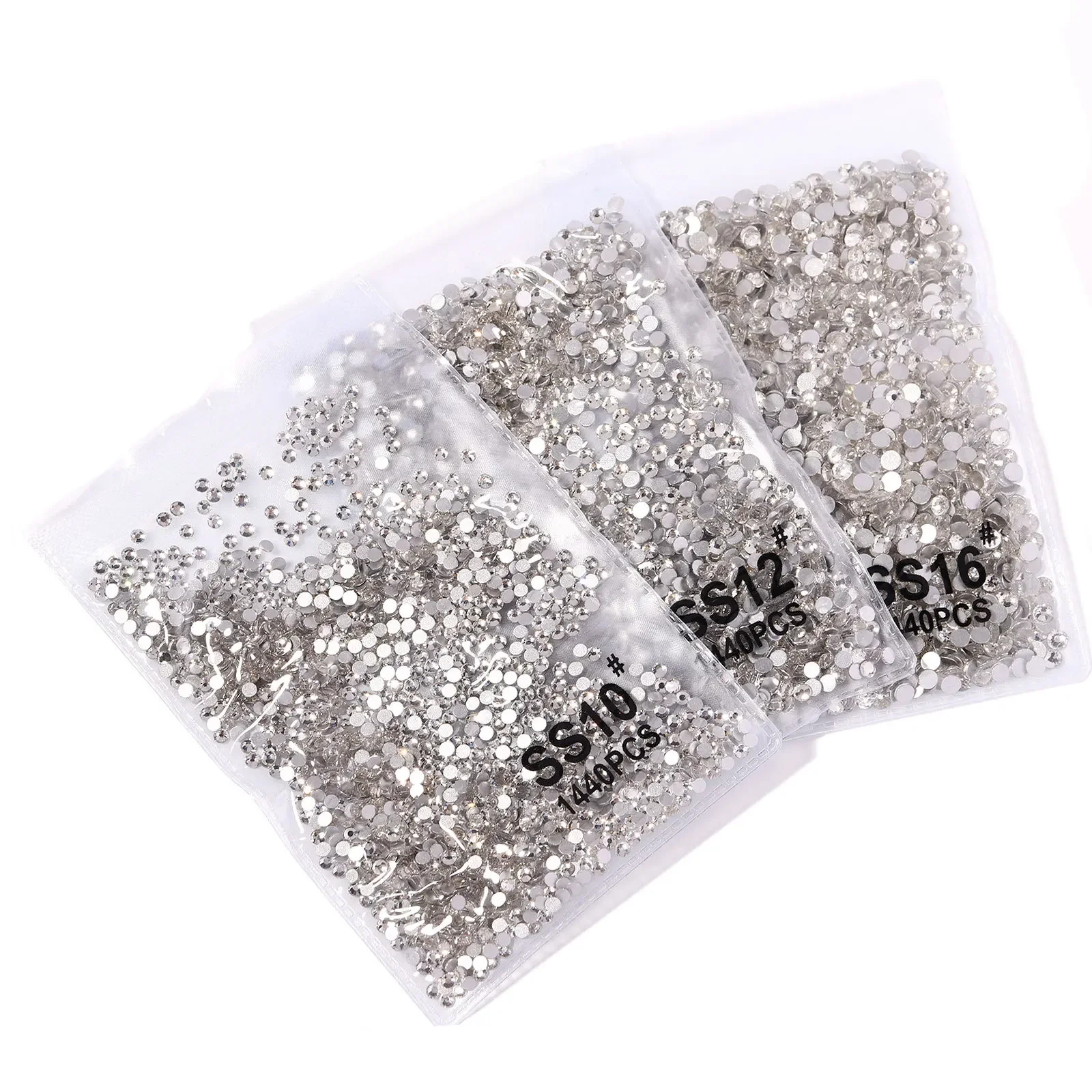 Clear Crystal AB 3D Flatback Nail Art Rhinestones Diamonds - 1440pcs